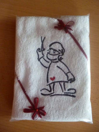 Výšivka na ručník - doktor